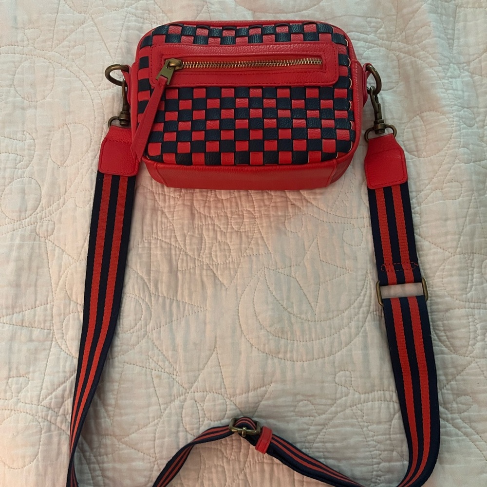 Universal Thread Red and Navy Crossbody (Camera) Bag